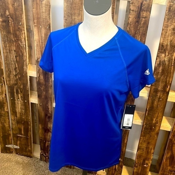 adidas Tops - Adidas Tee SS Climate VNeck Royal blue short sleeve top New Sz M